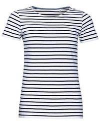 Sol's - Ladies Miles Striped Short Sleeve T-Shirt (/) Cotton - Lyst