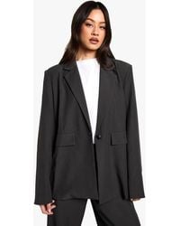 Boohoo - Petite Tailored Oversized Blazer - Lyst