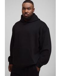 BoohooMAN - Plus Basic Oversized Over The Head Hoodie - Lyst