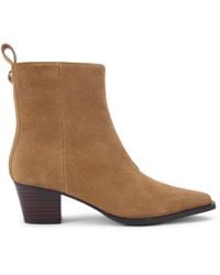 Kurt Geiger - Suede Mini Eagle Ankle Boots - Lyst