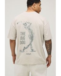 BoohooMAN - Golf Monthly The Big Dog Oversized License Print T-Shirt - Lyst