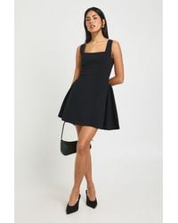 Boohoo - Square Neck Full Skirt Mini Dress - Lyst