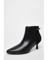 Quiz - Faux Leather Heeled Ankle Boot Material_Polyester - Lyst