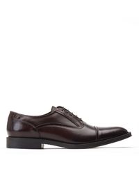 Base London - Wilson Waxy Leather Oxford Shoes - Lyst
