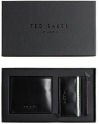 Ted Baker - Granony Black Stripe Wallet Card Holder Set - Lyst
