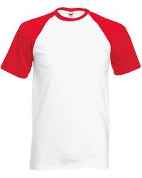 Fruit Of The Loom - Short Sleeve Baseball T-Shirt Cotton - Lyst
