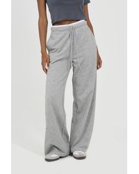 Brave Soul - Contrast Double Waistband Wide Leg Joggers Cotton - Lyst