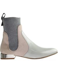 Armani - Emporio Ankle Ghiaccio Nude Boots - Lyst
