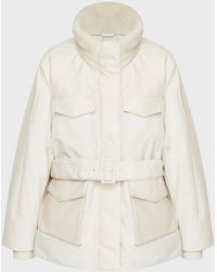 GANT - Putty Blocked Down Short Parka - Lyst
