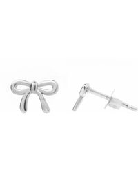 The Jewellery Stockroom - Sterling Bow Stud Earrings - Lyst