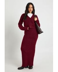 Boohoo - Textured Knit Boxy Oversized Jumper, Knitted Maxi Skirt 2 Piece Set - Lyst