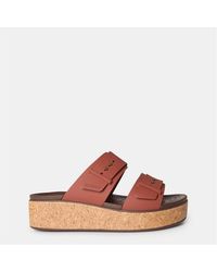 Crocs™ - Brooklyn Cork Shuv Clogs With Perforated Toe - Lyst