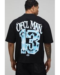 BoohooMAN - Oversized Large Scale Ofcl Airbrushed Print T-Shirt Cotton - Lyst