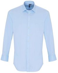 PREMIER - Adult Poplin Stretch Long-Sleeved Shirt (Pale) - Lyst