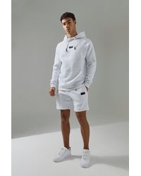 BoohooMAN - Active Regular Fit Hoodie & Short Tracksuit - Lyst