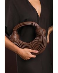 Where's That From - Wheres 'Blossom' Curved Metallic Shoulder Bag - Lyst