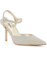 Dune - Ladies Channel Buckle-Detail Heeled Courts - Lyst