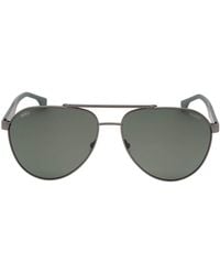 BOSS - Polarized Lens Matte Ruthenium Sunglasses - Lyst