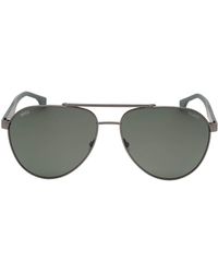 BOSS - Polarized Lens Matte Ruthenium Sunglasses - Lyst
