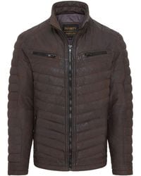 Infinity Leather - Quilted Puffer Bomber Jacket - Lyst