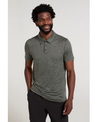Mountain Warehouse - 'Agra' Striped Polo T-Shirt Sun Protection Sweat Wicking Tee Nylon - Lyst