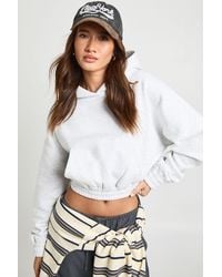 Boohoo - Shorter Length Hoodie - Lyst