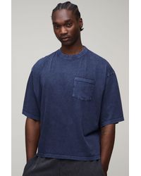 BoohooMAN - Tall Essential Washed Regular Fit Front Pocket T-Shirt - Lyst