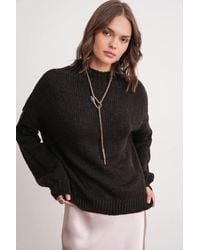 MixRay - Relaxed Fit Crew Neck Thick Knit Sweater - Lyst