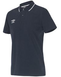 Umbro - Short Sleeve Collared Pique Polo Shirt 65703U Y70 Cotton - Lyst