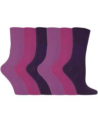 IOMI - 6 Pack Ladies Non Elastic Cotton Diabetic Socks With Seamless Toe - Lyst