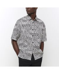 River Island - Shirt Boxy Fit Leopard Print - Lyst