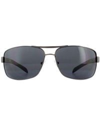Prada - Sunglasses 54Is 5Av5Z1 Gunmetal Polarized Metal (Archived) - Lyst