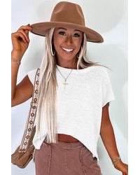 Azura Exchange - Strick Kurzarmoberteil - Lyst