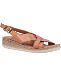 Hush Puppies - Elena Cross Over Wedge Sandals - Lyst