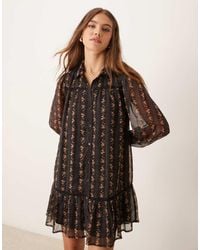 Miss Selfridge - Shirt Dress With Trim Detail - Lyst