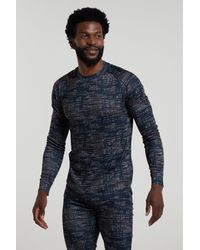 Mountain Warehouse - 'Talus' Printed Round Neck Top Quick Dry Winter Base Layer - Lyst