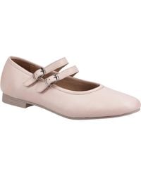 Hush Puppies - Nancy Mary Jane Leather Blush Flats - Lyst