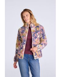 Mountain Warehouse - 'Hennie' Printed Borg Jacket With Pockets Warm Everyday Coat - Lyst