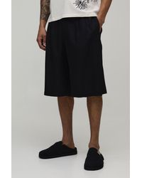 BoohooMAN - Relaxed Fit Half & Waist Linen Blend Jort - Lyst