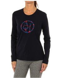 Armani - Womenss Long Sleeve Round Neck T-Shirt 6X5T04-5J00Z - Lyst