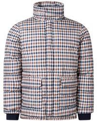 Aquascutum - Active Puffer Check Jacket Nylon - Lyst