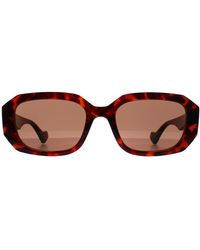 Gucci - Rectangle Shiny Dark Havana Gg1535S - Lyst