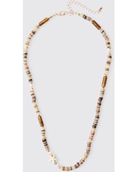 BoohooMAN - Beaded Star Fish Necklace - Lyst
