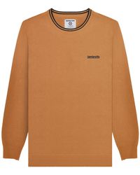 Lambretta - Knitted Tipped Jumper (Tobacco/ - Lyst