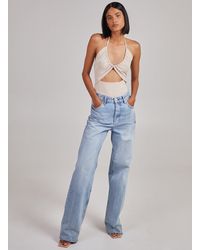 Pink Vanilla - Sleeveless Slinky Cut Out Bodysuit - Lyst
