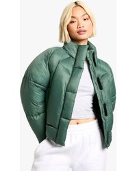 Boohoo - Quilt Detail Puffer Jacket - Lyst