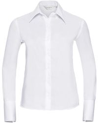 Russell - Collection /Ladies Ultimate Non-Iron Long-Sleeved Shirt Cotton - Lyst