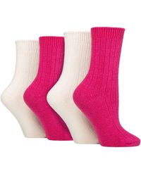 Wildfeet - 4 Pack Ladies Cashmere Boot Socks - Lyst