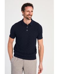Nines - Dark Cotton Short Sleeve Button-Up Polo Shirt - Lyst