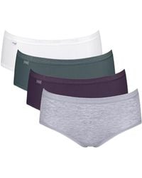 Sloggi - Basic+ Mid Briefs 4 Pack - Lyst